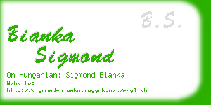 bianka sigmond business card